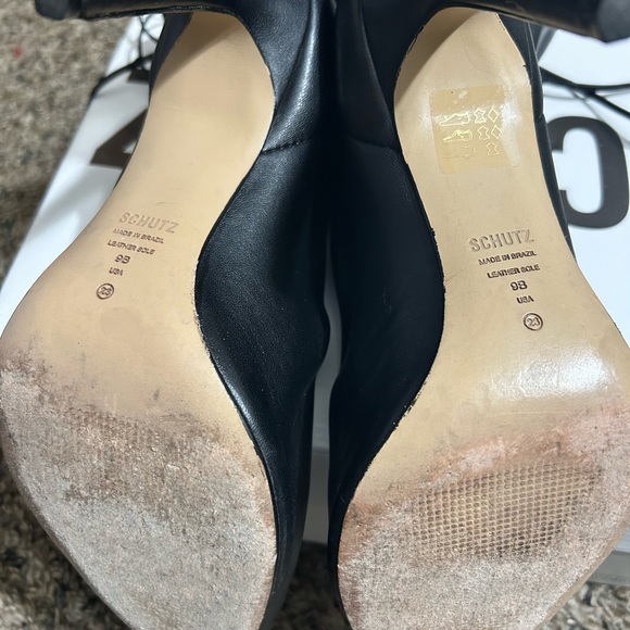 Gently worn Schutz lace up ankle booties with box size 9 - Picture 7 of 10